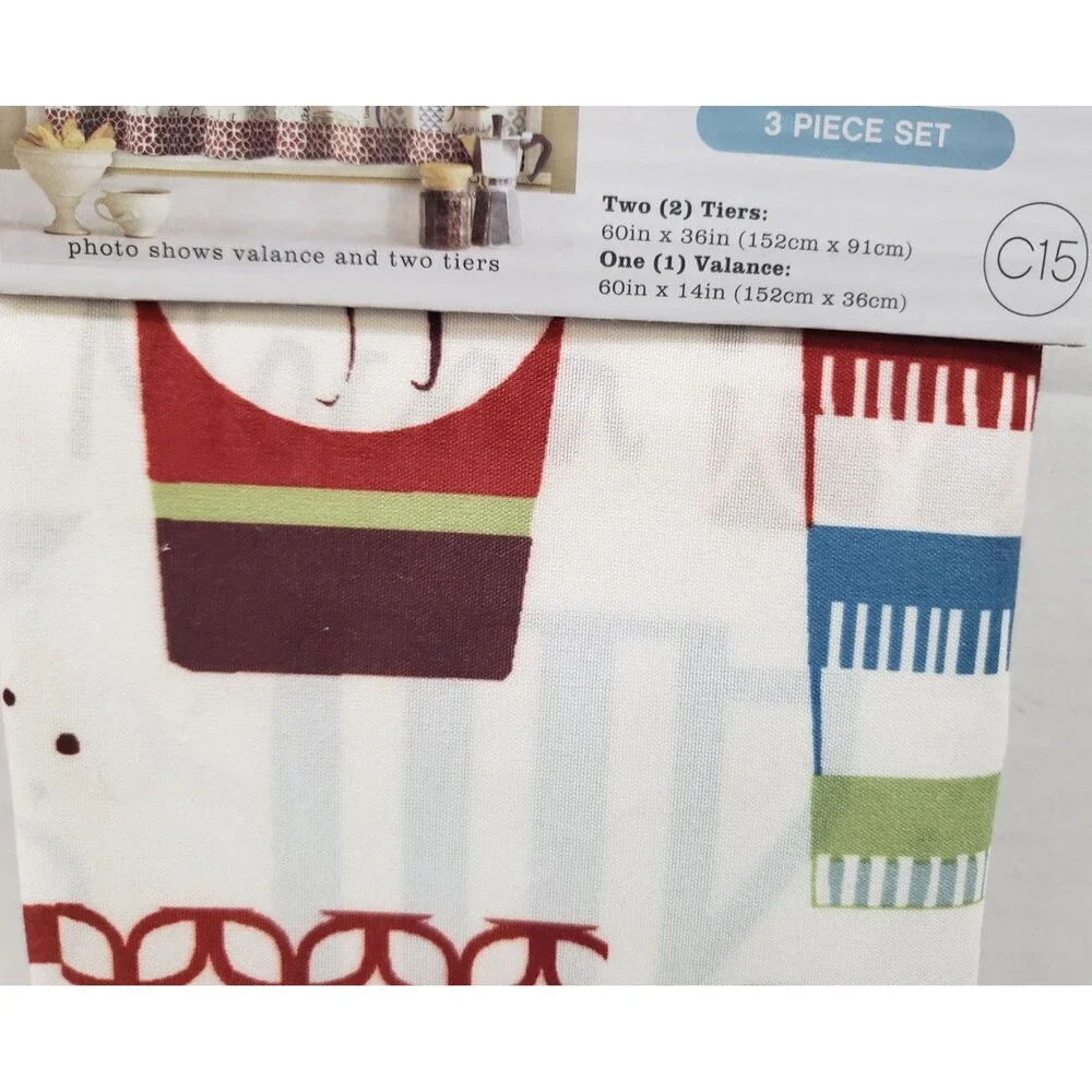 3pc. Rod Pocket Curtains Set (2 Tiers & Valance 60